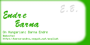 endre barna business card